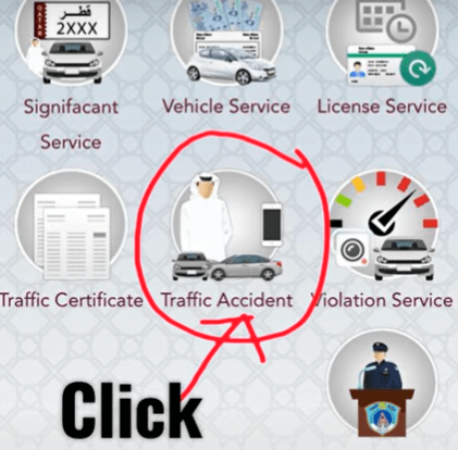 Traffic violation checking process with Metrash 2 app